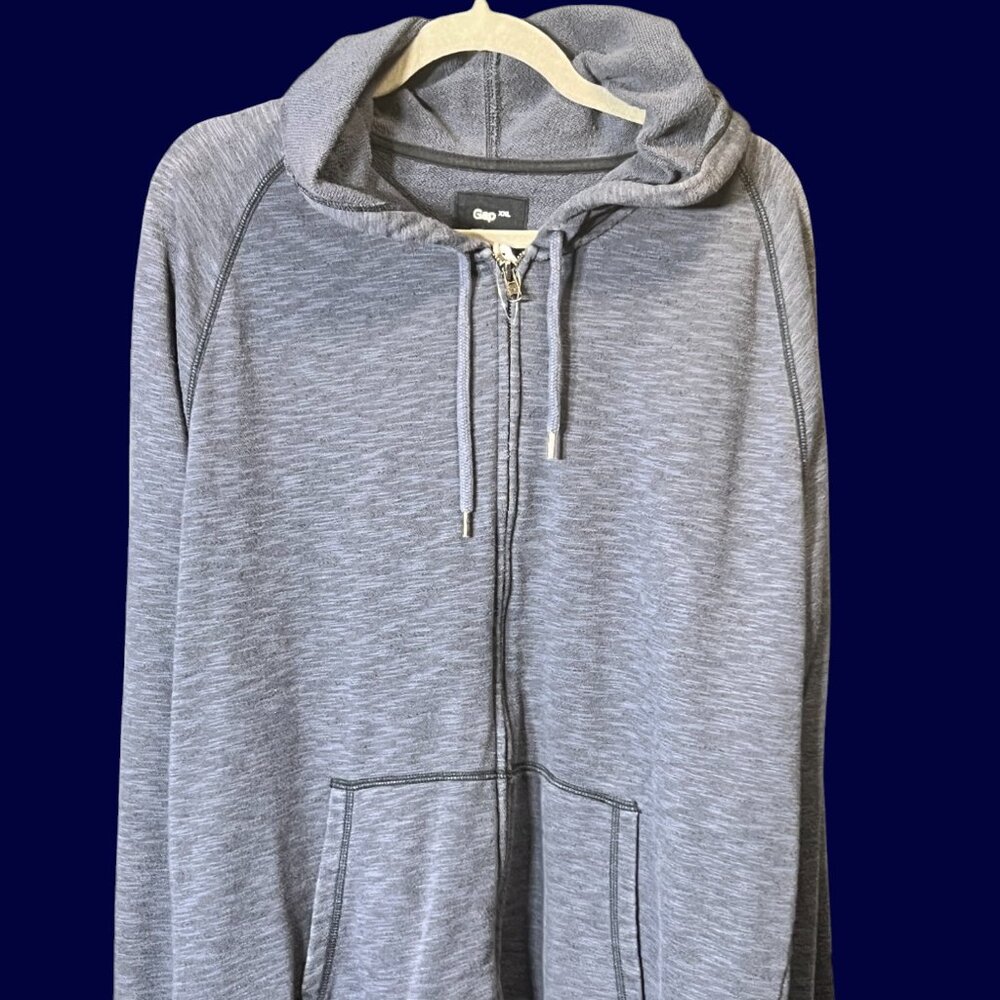 Gap Blue-Grey Full Zip Hoodie with Pockets SZ XXL